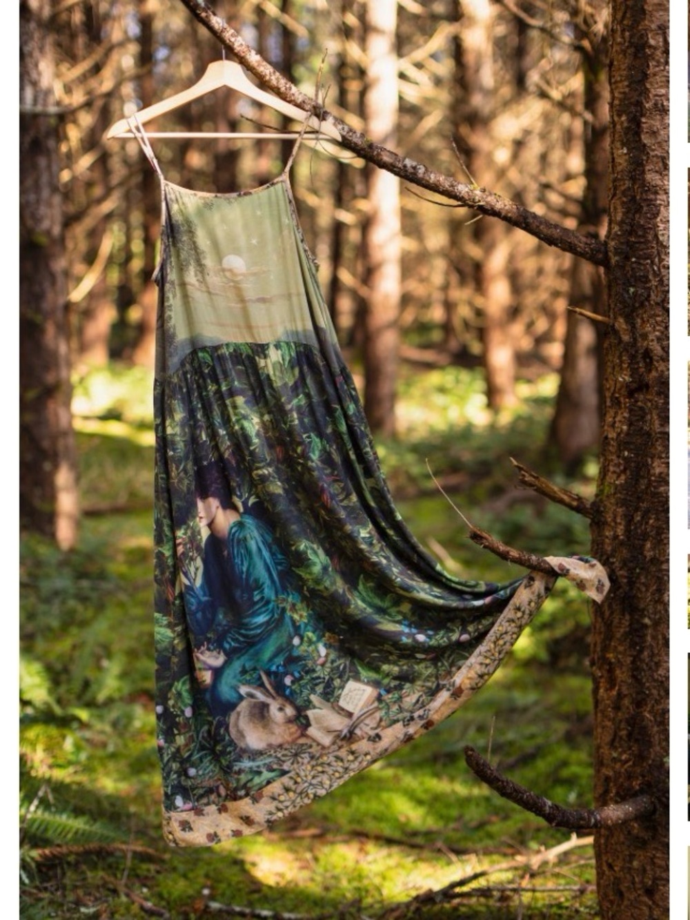Market of Stars Bella Notte Bohéme Bamboo Slip Dress with Moon and Rabbit